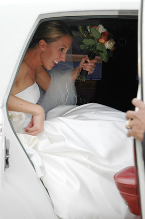 Bride Wedding Day Limo  - Virginia Beach Wedding